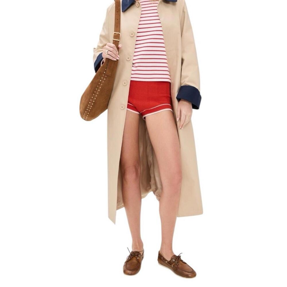 Rails Macy Cherry Stripe Long Sleeve Cotton Top Women’s Medium Red White Breton